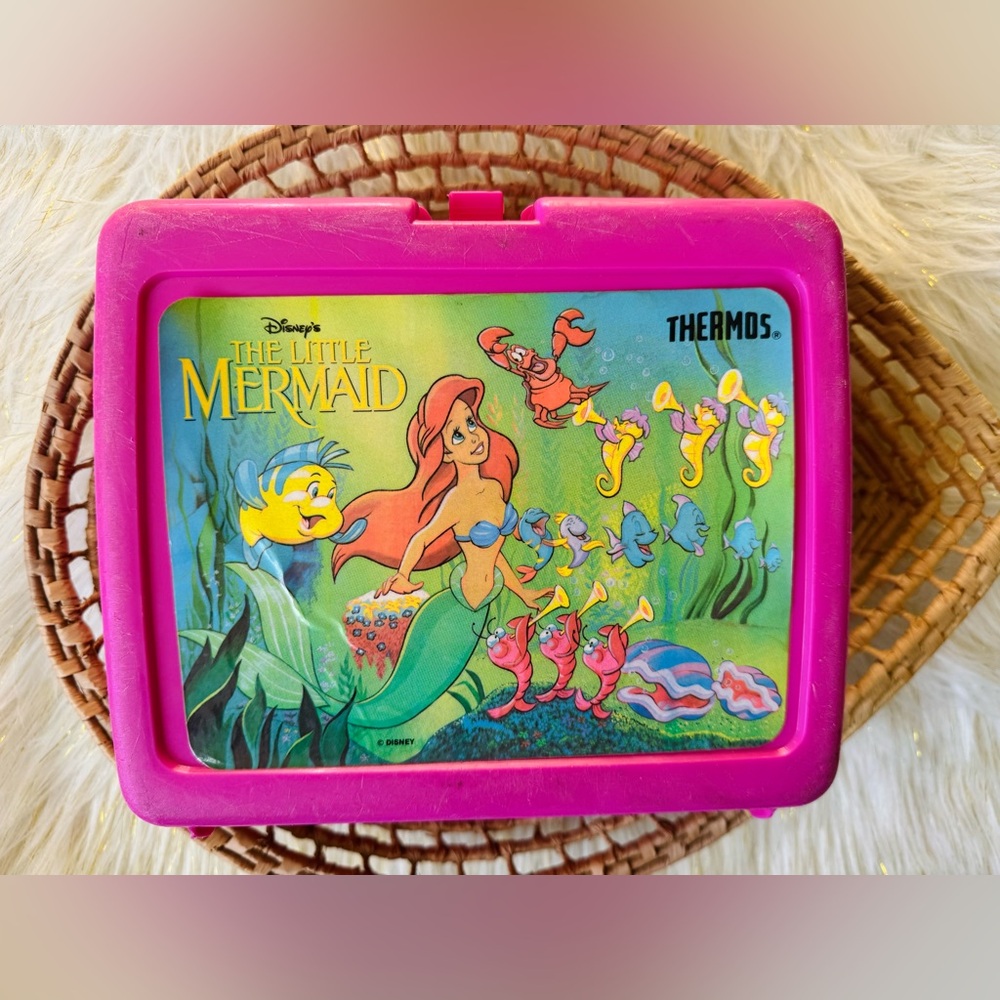 The Little Mermaid Pink Plastic Lunchbox Vintage Disney
Princess 1990s